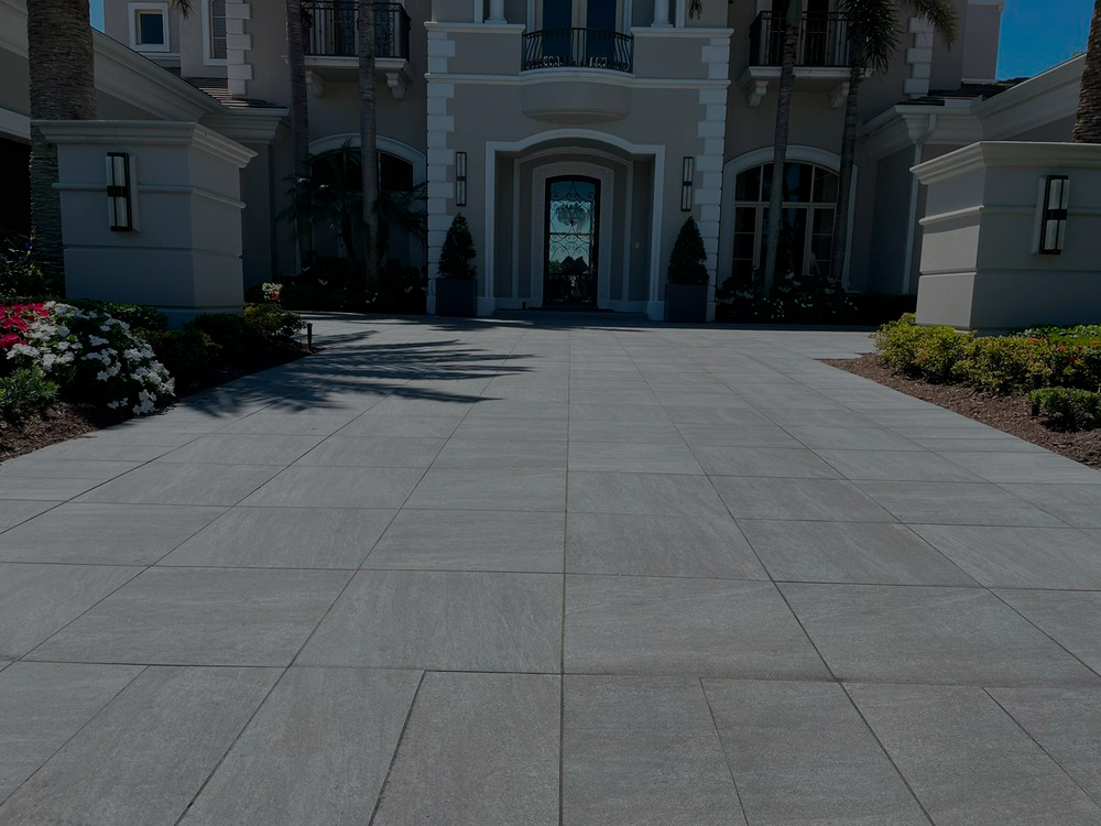 Porcelain paver driveway installation Sarasota FL EC Paver Solutions