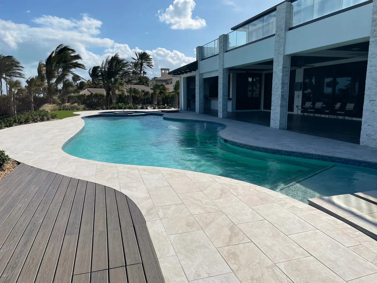 Diana Imperial porcelain pavers installed on a Florida outdoor living space by EC Paver Solutions