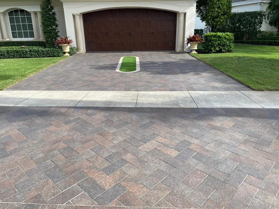 Porfido porcelain pavers installed on a Florida pool deck by EC Paver Solutions