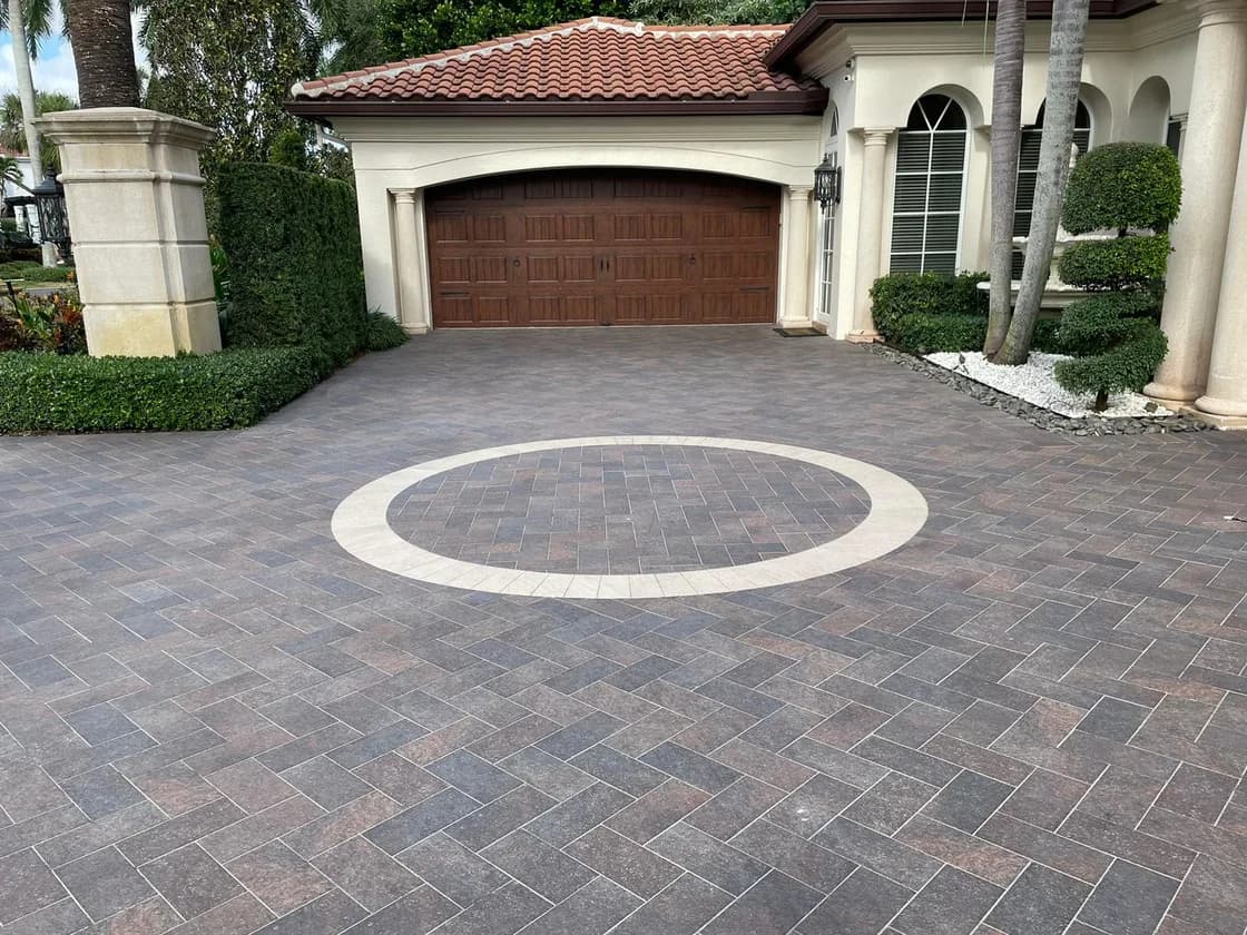 Porfido porcelain pavers installed on a Florida outdoor living space by EC Paver Solutions