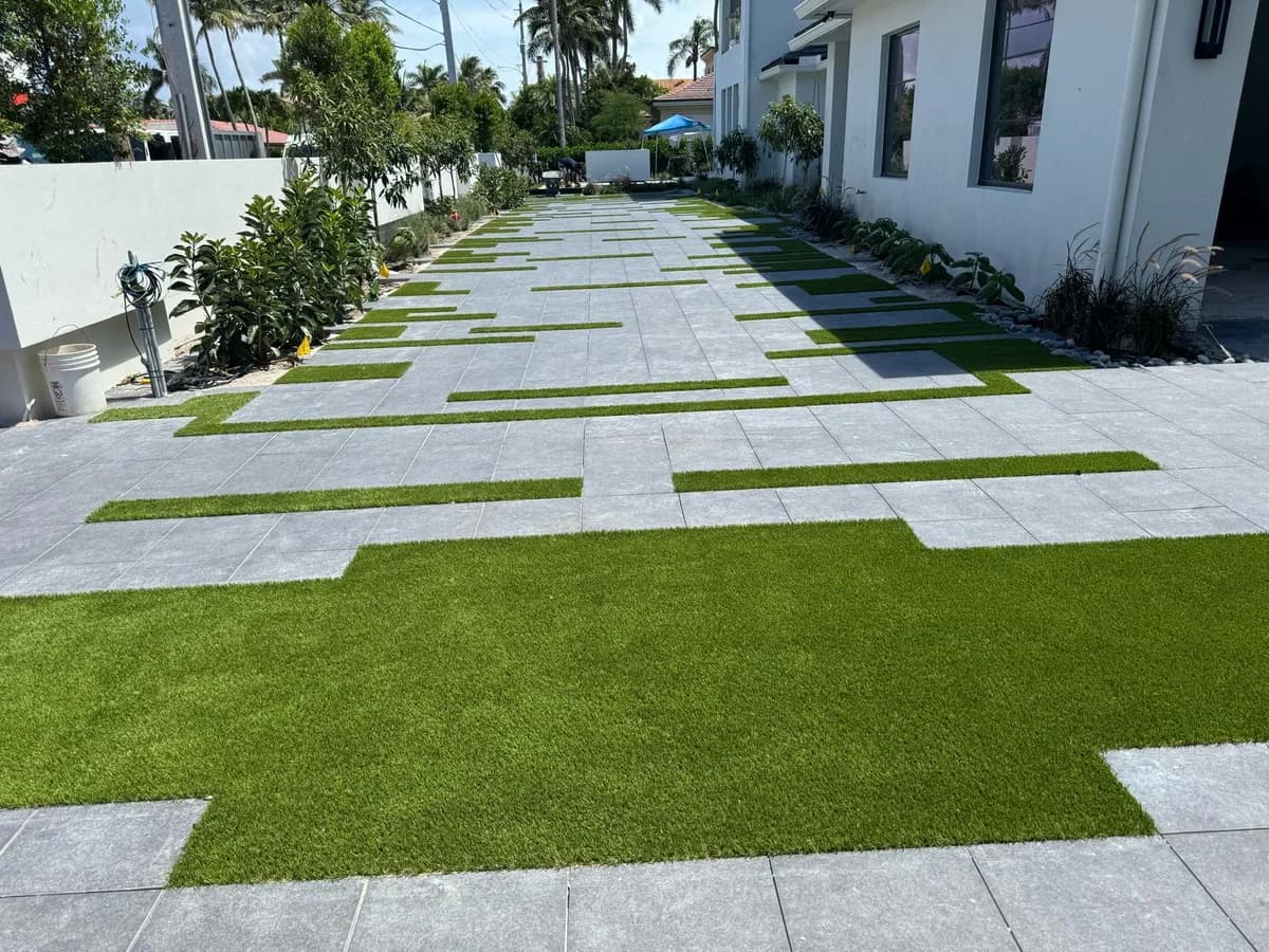 Paver and turf integration Sarasota Florida